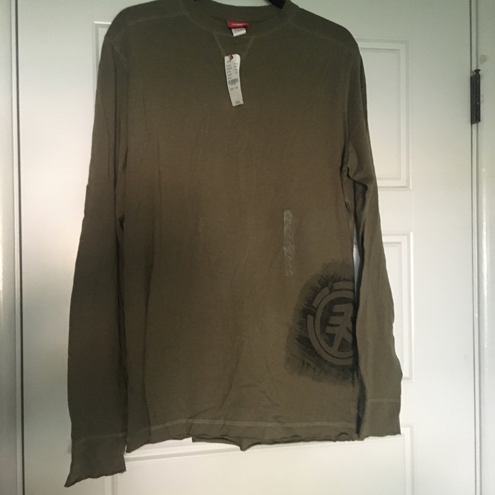 Long sleeve Olive Element men’s tee - BRAND NEW